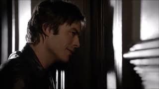 TVD: Damon and Elena, door scene played by Alena