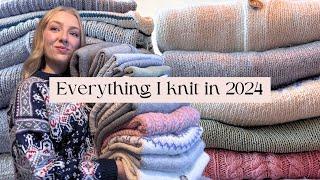 Everything I knit in 2024 with try on | What Hannah Knits knitting podcast