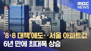 '8·8 대책'에도‥서울 아파트값 6년 만에 최대폭 상승