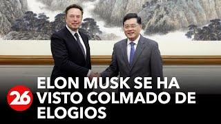 Elon Musk, recibido con halagos y agasajos durante su viaje a China