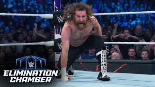 Sami Zayn hits Roman Reigns with the Superman Punch: WWE Elimination Chamber 2023 highlights