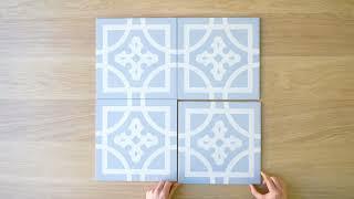 Modern high quality kitchen ceramic flooring tiles designs blue encaustic tile