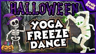 Halloween Yoga | Yoga for Kids | Brain Break | Halloween Brain Break | Freeze  Dance