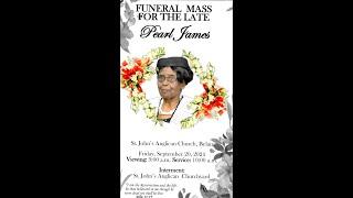 Funeral Mass for the late Pearl James Friday 20th September 2024