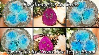 #497 Order Fulfillment of 4 Triple Bloom Coasters!