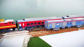 HEAVY RAILWAY TRAFFIC || BUSY LINE OF INDIAN RAILWAYS || TOY TRAIN | Ho scale model