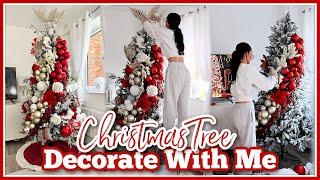 DECORATING MY CHRISTMAS TREE 2023 | RED, WHITE & GOLD CHRISTMAS DECORATIONS