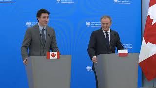 Prime Minister Justin Trudeau concludes his visit to Poland