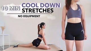 10 MIN FULL BODY STRETCHING (Cool Down to End your Workouts) | No Equipment ~ Jacey Yaw