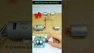 Multi Dynamo Generator • Dc Motor | #dcmotor #tech #youtubeshorts #dcmotorproject