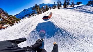 POV: Snowboarding because it's FUN. ️