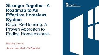 Rapid Re-Housing: A Proven Approach to Ending Homelessness