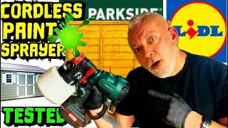PARKSIDE 20v CORDLESS PAINT SPRAYER  TEST REVIEW