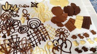 DECORACIONES de CHOCOLATE  Para Tus TARTAS y POSTRES MUY FÁCILES