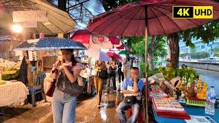 [4K UHD] Walking through Heavy Rain and Strong Winds in Downtown Bangkok