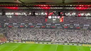 Waldstadion with SG Eintracht Frankfurt fans.