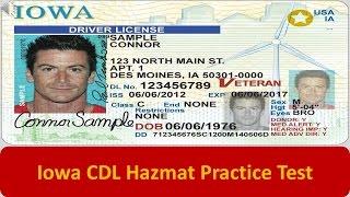Iowa CDL Hazmat Practice Test