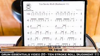 Drum Essentials Video 20 - Ten Stroke Roll (Rudiment 11) | NickCostaMusic.com