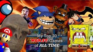 Looking at a 'USER'S' :top 20 Most Hated Games of All Time