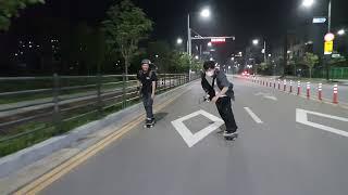 평택스케이트보드 x 크루져보드 새벽 스트릿보딩 Night Street Skateboarding