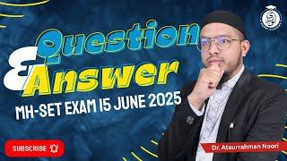 MH-SET EXAM 15 JUNE 2025 Question Paper with Answer || Noori Academy