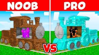 BATALHA DE CONSTRUÇÃO de TREM DE NOOB vs TREM DE PRO no MINECRAFT