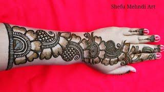 shaded arabic mehndi designs full hand