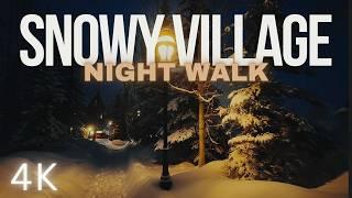 Relaxing snowy night walk through Breckenridge Colorado [4k + ASMR]