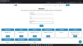 Modules - Find Social Media Profiles Linked to an Email or Phone Number
