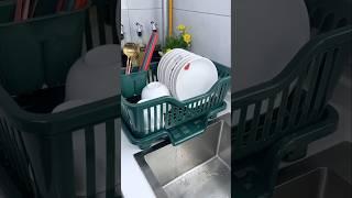 Double Up Your Space! Large-Capacity Dish Rack with Easy Cleaning #dishrack #organization