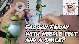 #froggy Friday creation with needle felting and a smile?