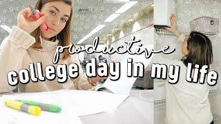 productive college day in my life | how i've been studying + closet makeover