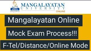 Mangalayatan University Mock exam! Mangalayatan University online exam process! Mangalayatan F-tel!