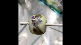 How to encase surface floral lampwork glass beads with Marcy Lamberson