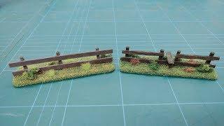 Let's Make - Cheap & Easy Wooden Field Fences Scatter Terrain