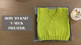 How to knit a Sweater for Children, step by step (part 1) By Clydknits With english subtitles Hindi