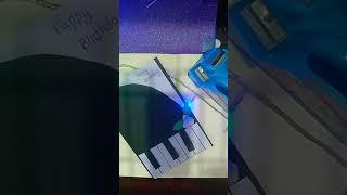 My homemade birthday card. Piano birthday card.go into our family channel and see how to make it. 