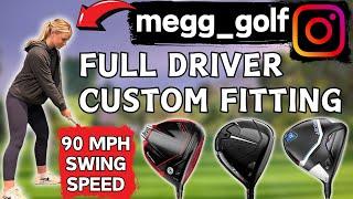 CAN WE GAIN MEG SOME YARDS?? - 90mph Swing Speed Driver Custom Fitting