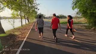 TEST DJI OSMO ACTION 3 :  4K 30 FPS : EXERCISE WALK IN PARK : CHAINAT THAILAND #djiosmoaction3