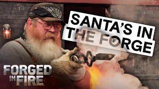 "Santa" Transforms Cubes of Steel into PRISTINE Blade | Forged in Fire (Season 3)