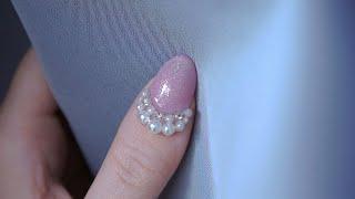 【ENG SUB】Glamorous Pearl and Diamond Nails | ageha Non Wipe Top Gel Review |珍珠钻石美甲|ageha免洗封层测评| 2023