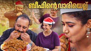 EP 167 | Christmas Special ബീഫിന്റെ വാരിയെല്ല് | Beef Ribs Recipe | Arjun | Sowbhagya | Village Food