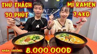 Yến Hugo & Hoàng Tốc Độ Thử Thách Ăn 2 Tô Mì Ramen Khổng Lồ 7,4Kg Trong 30Phút Nhận 8.000.000Đ