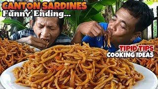 CANTON SARDINES | ULAM TIPID TIPS #cookingideas  | Crazy funny ending "watch till the end"