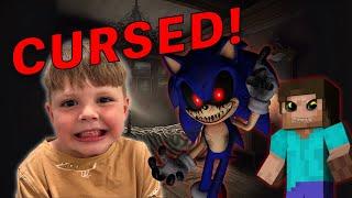 WE GOT STUCK IN THE HOUSE WITH CURSED EVIL SONIC.EXE AND STEVE FROM MINECRAFT ! (CURSED TOYS AT 3AM)