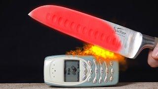 РАСКАЛЕННЫЙ НОЖ в 1000 ГРАДУСОВ VS. NOKIA 3310