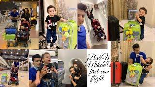 Baby Mikael’s first ever flight| this is how we traveled with our baby |travel vlog PART1 |Room tour