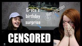 Grace's birthday surprise + her reaction featuring Grace Mellody