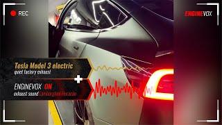 Electronic active sound exhaust system Tesla Model 3 electric #ENGINEVOX