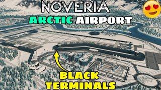 Get BLACK Airport DLC Terminals In Snowfall Maps For Cities Skylines! | Noveria Special